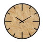 Ixia Reloj Decorativo Natural-Negro DM-Metal 60 x 4,50 x 60 cm