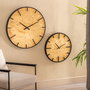 Reloj Natural-Negro Dm-Metal Decoración 60 X 4,50 X 60 cm