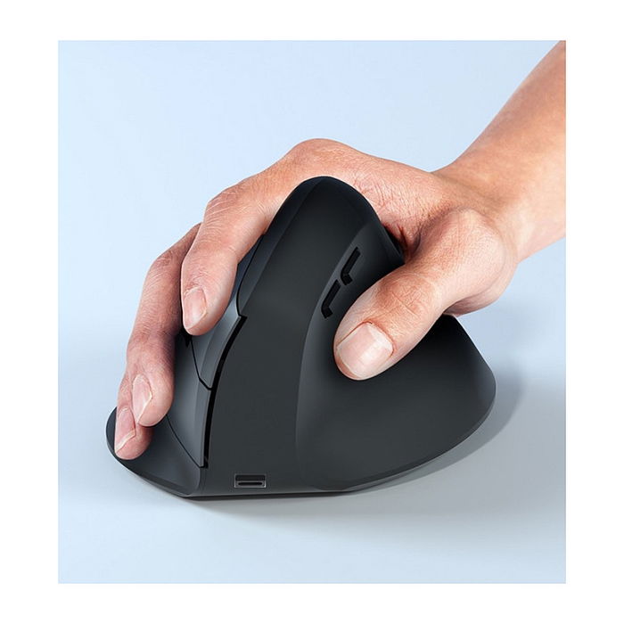 EQUIP DM Ratón Ergonómico Inalámbrico 2.4GHz + Bluetooth, 6 Botones, Para Diestros, Color Negro EQUIP DM Ratón Ergonómico Inalámbrico 2.4GHz + Bluetooth, 6 Botones, Para Diestros, Color Negro