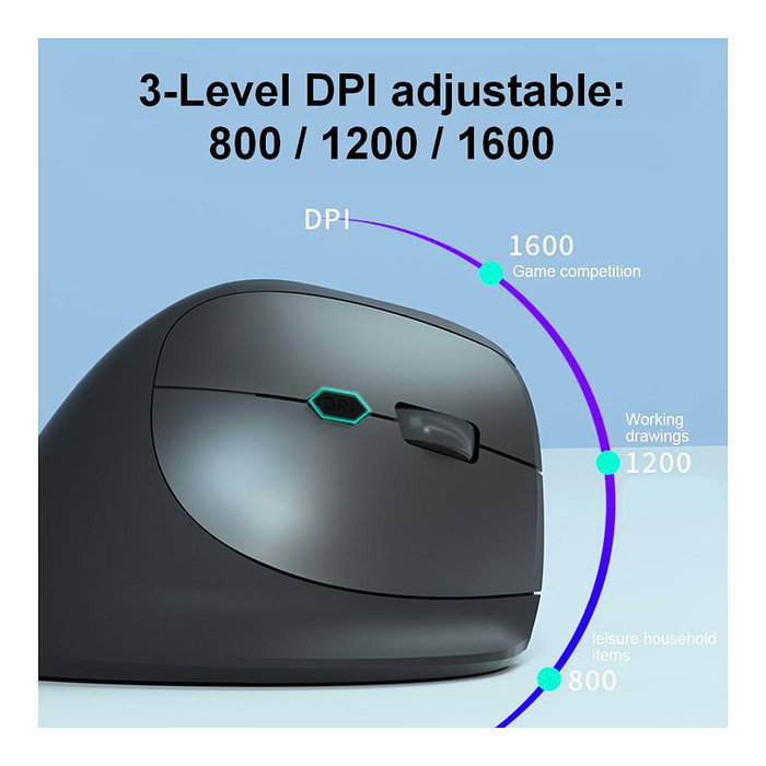 EQUIP DM Ratón Ergonómico Inalámbrico 2.4GHz + Bluetooth, 6 Botones, Para Diestros, Color Negro EQUIP DM Ratón Ergonómico Inalámbrico 2.4GHz + Bluetooth, 6 Botones, Para Diestros, Color Negro