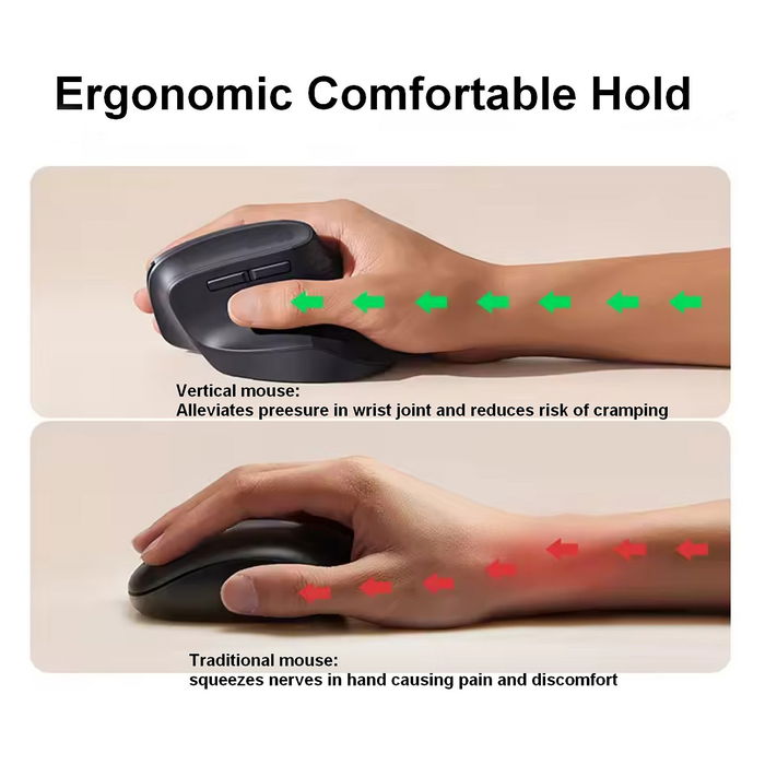 EQUIP DM Ratón Ergonómico Inalámbrico 2.4GHz + Bluetooth, 6 Botones, Para Diestros, Color Negro EQUIP DM Ratón Ergonómico Inalámbrico 2.4GHz + Bluetooth, 6 Botones, Para Diestros, Color Negro