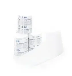 Covetrus Venda Almohadillado 25 cm x 3 m 1 Ud Venda Acolchada Blanca Antiarrugas Transpirable 100% Poliéster