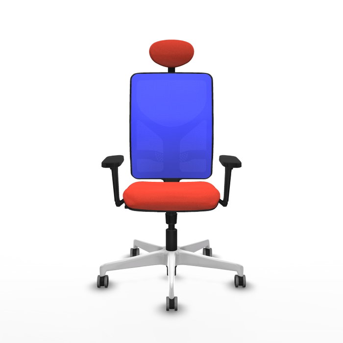 PIQUERAS Y CRESPO Silla de oficina Motilla Naranja oscuro y Azul