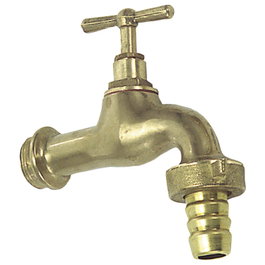 SATURNIA Grifo Curvo de Latón Pulido con Racord 3/4 pulgadas