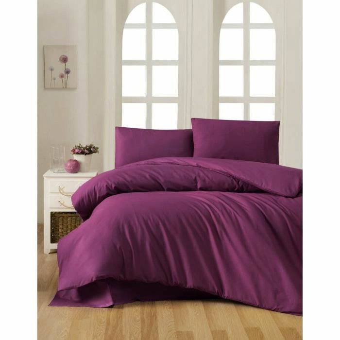 Aucune Juego de cama Morado - 1 funda nórdica 220x240 cm + 2 fundas de almohada 60x60 cm Aucune Juego de cama Morado - 1 funda nórdica 220x240 cm + 2 fundas de almohada 60x60 cm