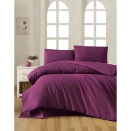 Juego de Cama 220x240 cm + 2 Fundas de Almohada 60x60 cm 100% Algodón Reforzado Morado ASI8684282553953