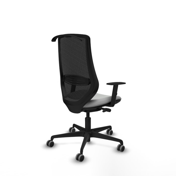 PIQUERAS Y CRESPO Silla de oficina Mardos con mecanismo Sincro/Traslack, Gris claro y Negro