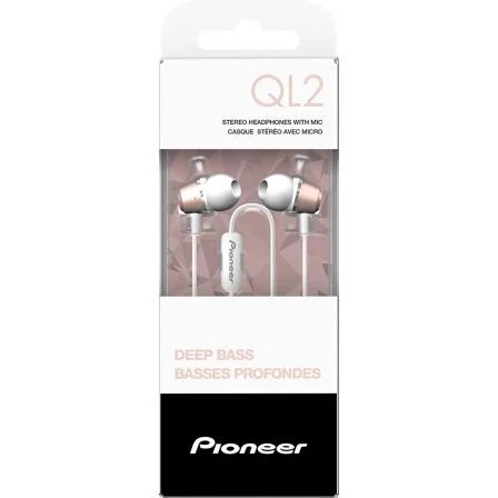 AURICULARES INTRAUDITIVOS PIONEER SE-QL2T-P ROSA - DRIVERS 10MM - 4-22HZ - 101DBI - 16 OHM - JACK 3.5MM - CABLE 1.2M