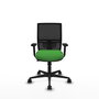 PIQUERAS Y CRESPO Silla de oficina Yunquera con mecanismo Sincro/Traslack, Verde y Negro
