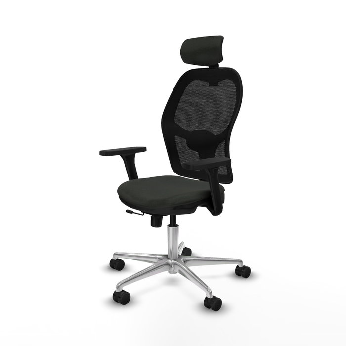 PIQUERAS Y CRESPO Silla de oficina Jorquera con mecanismo Sincro/Traslack, Negro