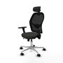 PIQUERAS Y CRESPO Silla de oficina Jorquera con mecanismo Sincro/Traslack, Negro
