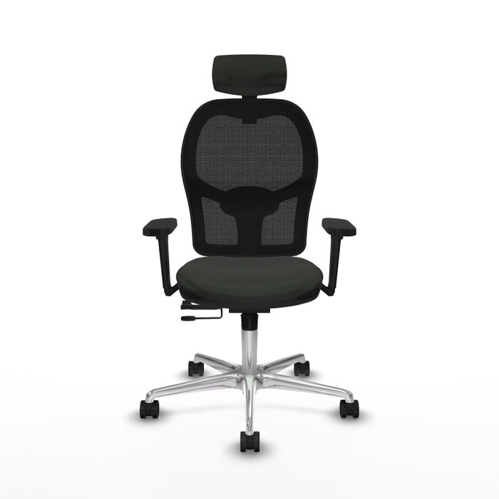 PIQUERAS Y CRESPO Silla de oficina Jorquera con mecanismo Sincro/Traslack, Negro