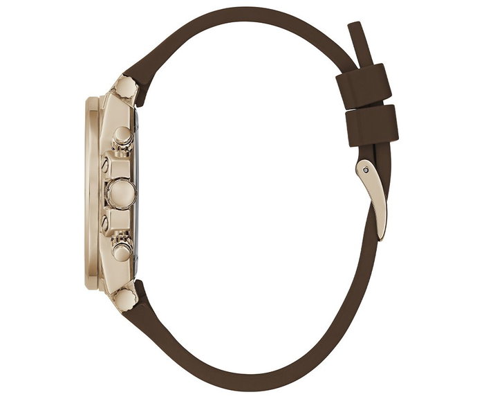 Guess GW0621L5 Reloj de Mujer con Caja Rosa y Correa Marrón