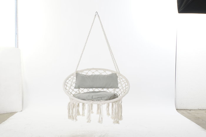DKD Home Decor Silla Colgante Terraza Y Jardin Crudo Gris 62 x 123 x 82 cm DKD Home Decor Silla Colgante Terraza Y Jardin Crudo Gris 62 x 123 x 82 cm