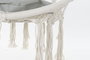 DKD Home Decor Silla Colgante Terraza Y Jardin Crudo Gris 62 x 123 x 82 cm