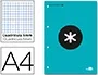 Antartik Bloc encolado A4 Natural Turquesa 80 Hojas Cuadro 5 mm 100 gr Ecológico