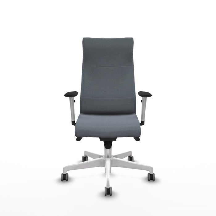 PIQUERAS Y CRESPO Sillón Albacete Gris con Mecanismo Sincro y Base Blanca PIQUERAS Y CRESPO Sillón Albacete Gris con Mecanismo Sincro y Base Blanca