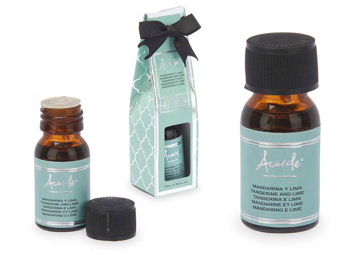 Acorde - Juego de 6 Aceites Esenciales Aromáticos de 15 ml, Surtido: Amarillo, Azul, Menta, Rosa, Violeta y Natural (Set de 96)