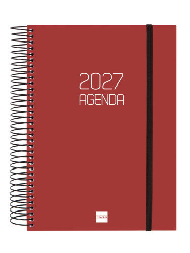 Finocam Agenda Espiral 2027 Basic Opaque Burdeos