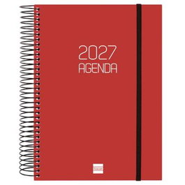 Finocam Agenda Espiral 2027 Basic Opaque Burdeos