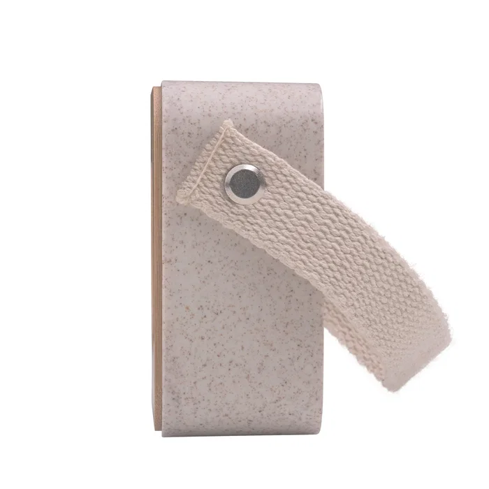 Mars Gaming Altavoz MSECO Portátil Bluetooth 5.1 Eco-Friendly 8W, Material Bambú y Wheat Straw, Color Gris, Potente y con Batería