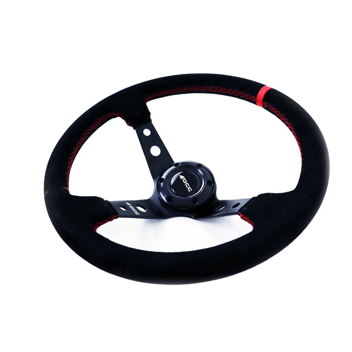 Occ Motorsport Volante Track Desplazado en Piel Vuelta con Brazos Negros