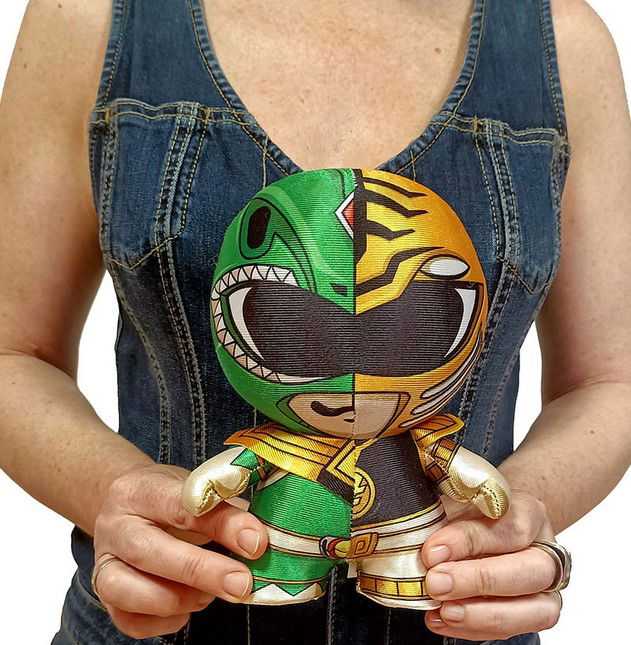 Bizak Peluche Premium Power Rangers Verde y Blanco 18 cm Licencia Oficial