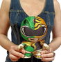 Bizak Peluche Premium Power Rangers Verde y Blanco 18 cm Licencia Oficial