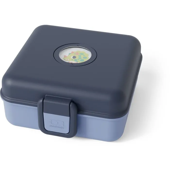 Monbento Snacky Infinity Azul - Caja de Sándwich Infantil Cubiertos Incluidos Libre de BPA - AABKX84008