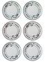 Hermia DNR0056 Juego de Platos de Servicio de Porcelana (6 Piezas)
