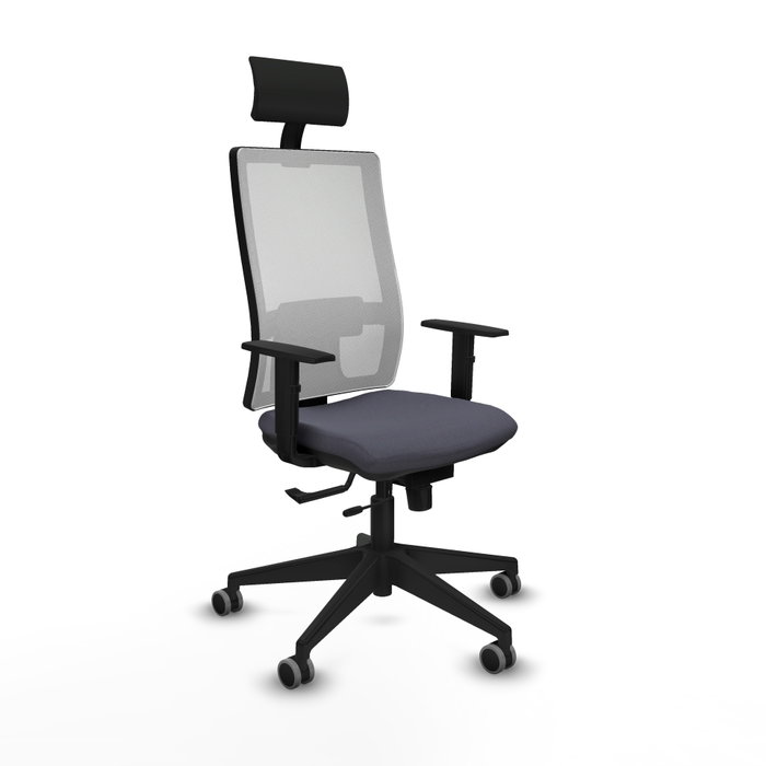 PIQUERAS Y CRESPO Silla de oficina Horna con mecanismo Sincro/Traslack, Gris oscuro y Blanco PIQUERAS Y CRESPO Silla de oficina Horna con mecanismo Sincro/Traslack, Gris oscuro y Blanco