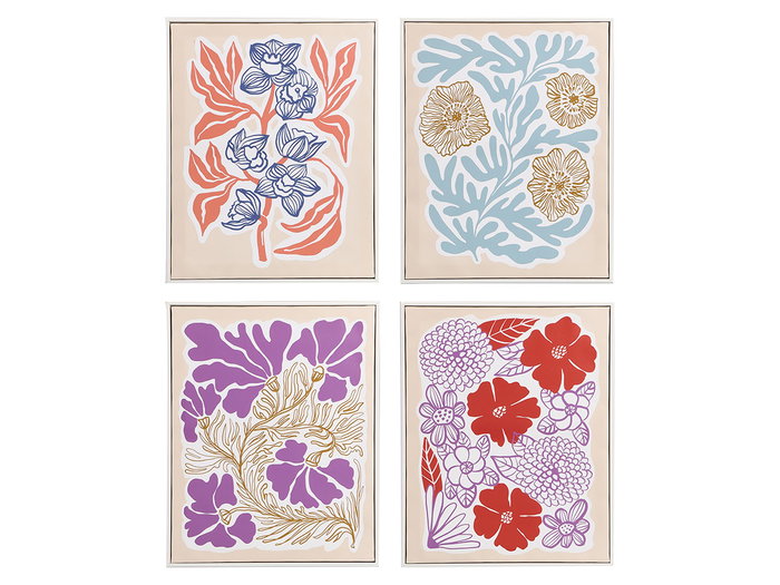 Giftdecor Cuadros Flores Surtidos 40x50 cm Lienzo Canvas Marco Blanco (Set de 8) Giftdecor Cuadros Flores Surtidos 40x50 cm Lienzo Canvas Marco Blanco (Set de 8)