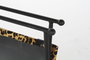 DKD Home Decor Reposapiés de Metal y Piel Leopardo Marrón