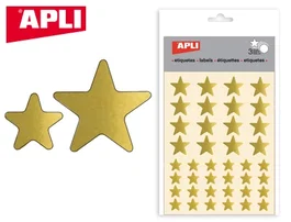 Apli Gomets Estrella Oro Bolsa 120 Unidades Etiquetas Autoadhesivas Creatividad