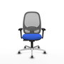 PIQUERAS Y CRESPO Silla de oficina Cilanco con mecanismo Sincro, Azul y Gris