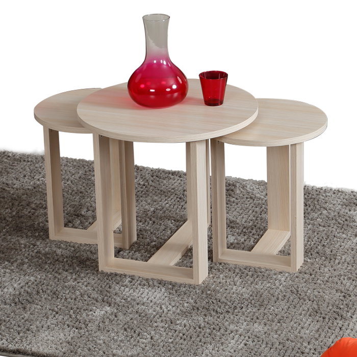 Hanah Home Mira Mesas Nido Roble Tablero Partículas Melamina 18mm