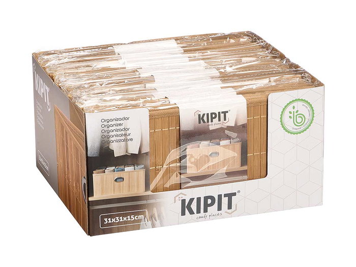 KIPIT Organizador Cuadrado Bambú KIPIT Organizador Cuadrado Bambú