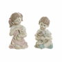 DKD Home Decor Figura Resina Niño Mascota Surtido de 2 Unidades