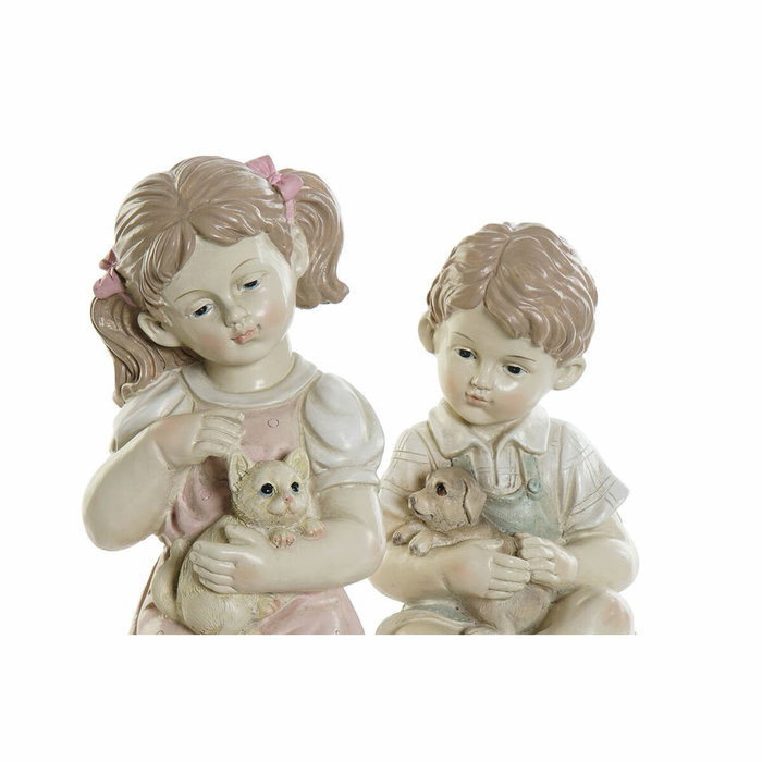 DKD Home Decor Figura Resina Niño Mascota Surtido de 2 Unidades DKD Home Decor Figura Resina Niño Mascota Surtido de 2 Unidades
