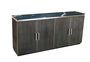 DKD Home Decor Buffet Moderno 4 Puertas 2 Estanterias Plateado Negro Laton Marmol 180 x 40 x 85 cm