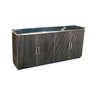 DKD Home Decor Buffet de Latón y Mármol Plateado 180x40x85