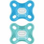 MAM Chupete Fisiológico Confort +0m Azul Set de 2 + Caja de Almacenamiento