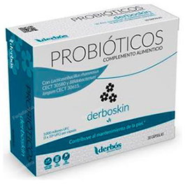 DERBOS Probióticos Derboskin 30 Cap. con Zinc para Piel Atópica y Eccemas