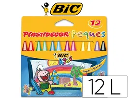 Plastidecor Lápices Cera Peque Triangulares Caja 12 Colores Surtidos Lavables