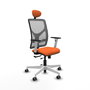 PIQUERAS Y CRESPO Silla de oficina Motilla con mecanismo Sincro/Traslack Naranja y Gris