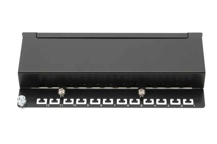 Digitus Panel de Conexiones de Sobremesa Cat 6A Apantallado 12 Puertos Negro Digitus Panel de Conexiones de Sobremesa Cat 6A Apantallado 12 Puertos Negro