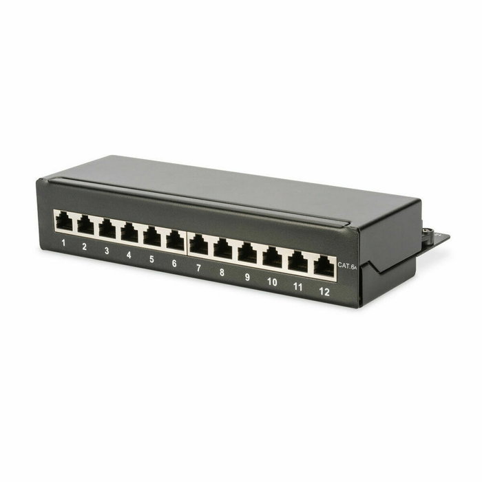 Digitus Panel de parcheo de sobremesa 12 puertos Cat. 6A apantallado negro Digitus Panel de parcheo de sobremesa 12 puertos Cat. 6A apantallado negro