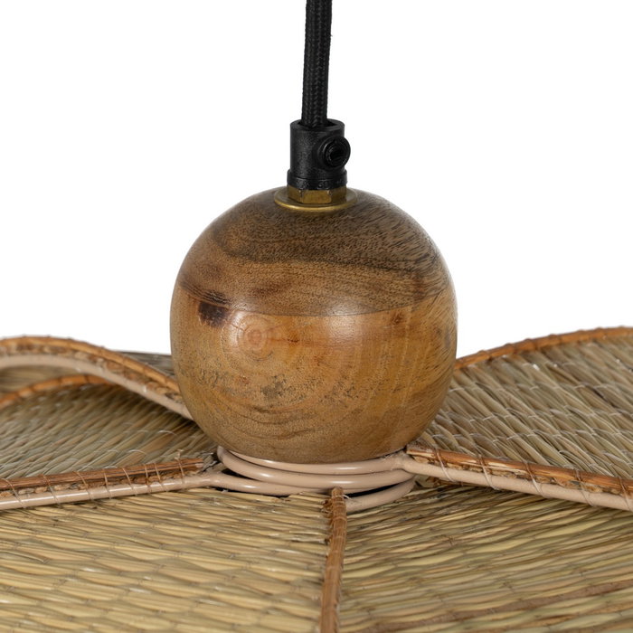 Lámpara Techo Fibra Natural Iluminación 60 X 60 X 30 cm