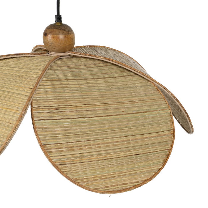 Lámpara Techo Fibra Natural Iluminación 60 X 60 X 30 cm