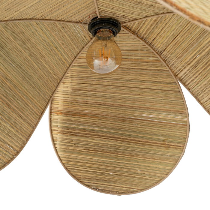 Lámpara Techo Fibra Natural Iluminación 60 X 60 X 30 cm